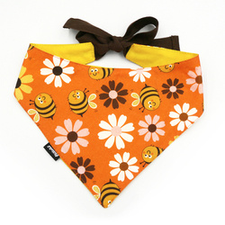 Dog Bandana Busy Bees handkerchief style to tie around your pet’s neck