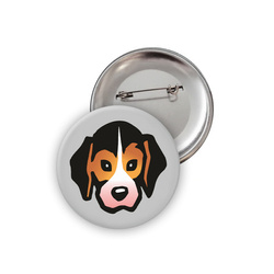 Dog Beagle Badge Psiakrew Button Badzyk 25mm