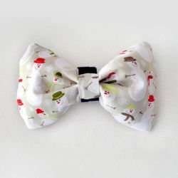Dog Bow Tie, gift for dog, Pet Bow Tie, Bowtie, Collar Attachment, model Snowman