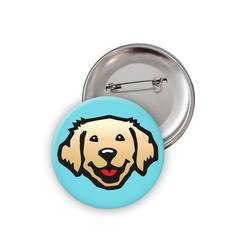 Dog Golden Retriever Badge Psiakrew Button Badzyk 25mm