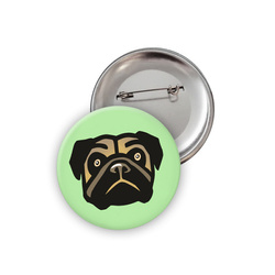 Dog Pug Badge Psiakrew Button Badzyk 25mm