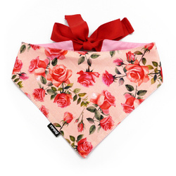 Dog bandana for Valentine's Day Roses Psiakrew tied handkerchief, scarf
