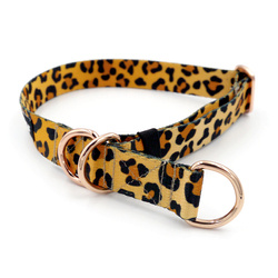 Half-choke collar Tarzan Psiakrew, 2.5 cm wide, medium and big dogs, pink golden extras