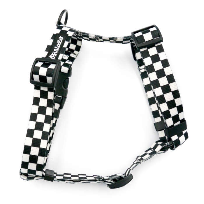 Checkered dog harness sale