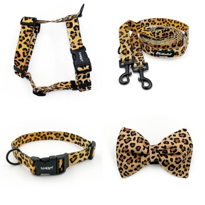 ACCESSORY KIT. Medium and big dog. Tarzan Psiakrew Series; Collar, Harness, Leash, Bow Tie