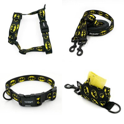ACCESSORY KIT. Medium dog. Bat Dog Psiakrew Series; Collar, Harness, Leash, Pouch