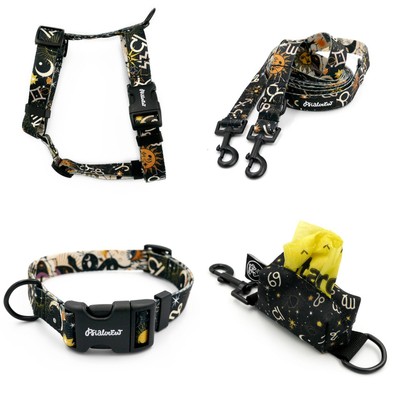 ACCESSORY KIT. Medium dog. Zodiak Psiakrew Series; Collar, Harness, Leash, Pouch for poop bags