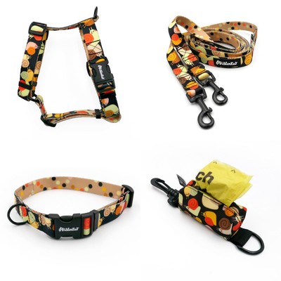 ACCESSORY KIT. Small dog. Snail Family Psiakrew Series; Collar, Harness, Leash, Pouch