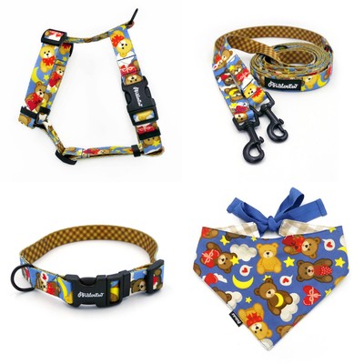 ACCESSORY KIT. Small dog. Teddy Bear Psiakrew Series; Collar, Harness, Leash, Bandana