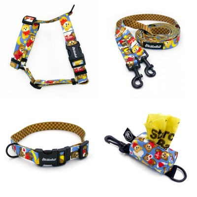 ACCESSORY KIT. Small dog. Teddy Bear Psiakrew Series; Collar, Harness, Leash, Pouch