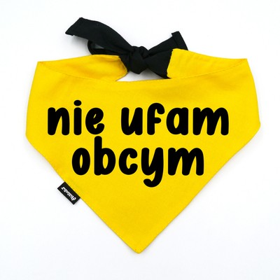 Bandana for Dog NIE UFAM OBCYM Psiakrew, personalized tied handkerchief, yellow bandana scarf