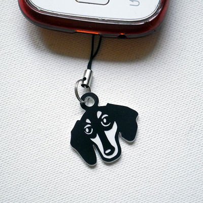 Dachshund dog pendant, phone tag, charms