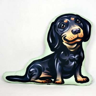 Decorative Dog Pillow Cushion Dachshund Black cuddly mascot