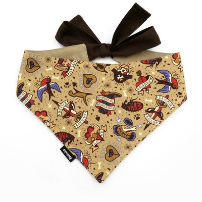 Dog Bandana Dog Tattoo Psiakrew handkerchief style to tie around your pet’s neck