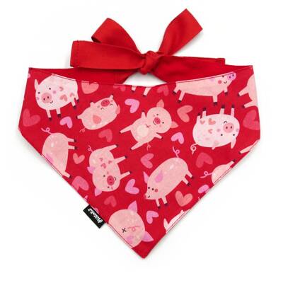 Dog Bandana Piggy in Love Psiakrew handkerchief style to tie around your pet’s neck