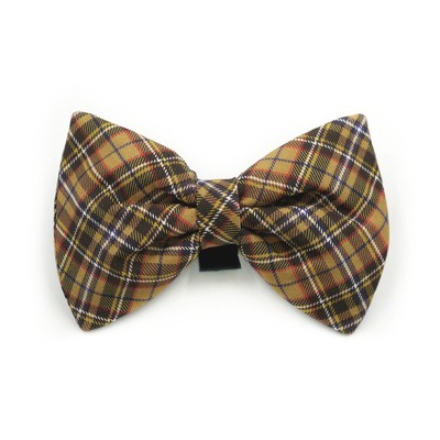 Dog Bow Tie Cat Pet Beige Tartan Psiakrew