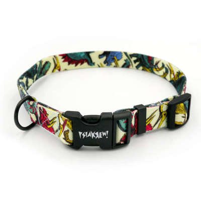 Dog Collar Psiakrew Jurassic Bark, 2 cm 0.78"  wide, for smaller dogs