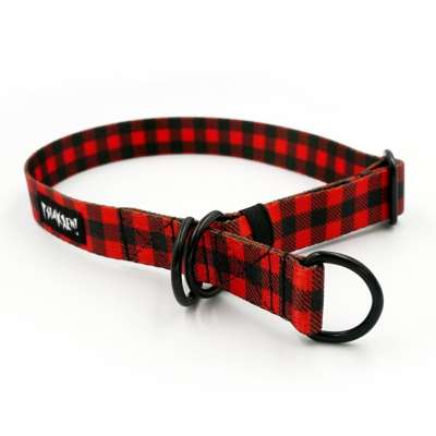 Half-choke collar Lumberjack, 2.5 cm wide, medium and big dogs, black extras