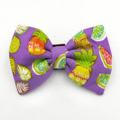 Heather color Dog Bow Tie Pineapple, Pet Bow Tie, Bowtie, Collar Attachment