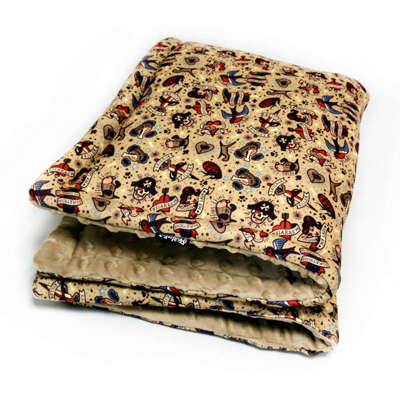 Premium Mat Plaid Blanket for the dog Dog Tattoo Flash Psiakrew Design 