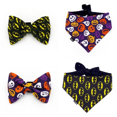 Set of Halloween Accessories for a Dog, bow tie, bandana, Bat Dog, Scary Pumpkin Psiakrew