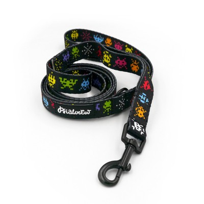 Walking leash for Dog Invaders Psiakrew, width 2 cm, black snap hook 6 cm