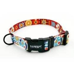 Dog Collar Psiakrew Winter Folk, 2 cm 0.78"  wide, for smaller dogs