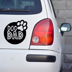 Dog Dad Psiakrew Autoaufkleber Schwarz