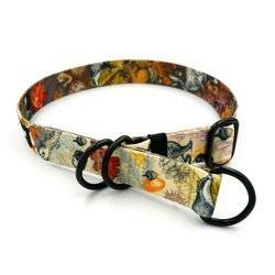 Half-choke collar Forest Treasures, 2.5 cm wide, medium and big dogs, black extras