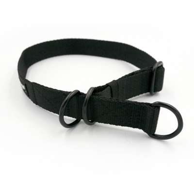 Black Half-choke collar 2.5 cm wide, medium and big dogs, black extras