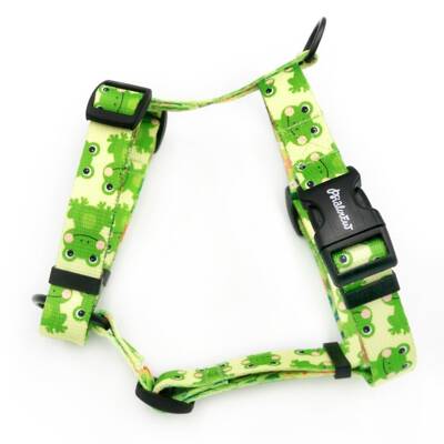 Harness for Dog, Model Green Frogs Guard Harness Small Harness for small dogs, puppies, black extras