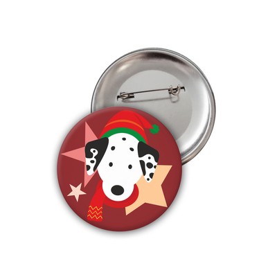 Hund Dalmatiner Weihnachtsabzeichen Psiakrew Button Badzyk 25mm