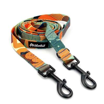 Long Dog Leash Geo Snake width 2 cm (0.78")  wide, , black snap hook