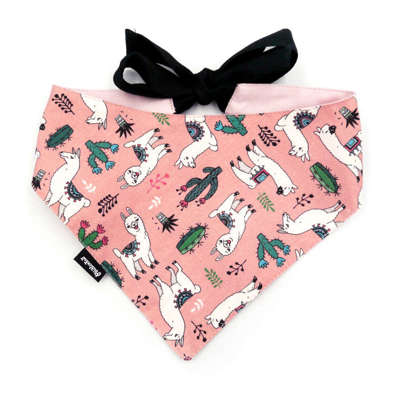 Premium Dog Bandana Llama handkerchief style to tie around your pet’s neck