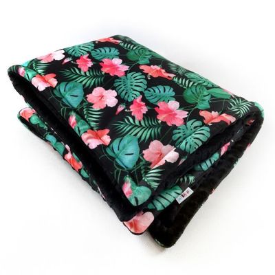 Premium Mat Plaid Blanket for the dog, Tropical Monstera Psiakrew Design 