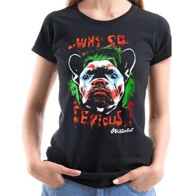 Women's T-shirt  French Bulldog Why So Serious Psiakrew, Dog Fan T-shirt