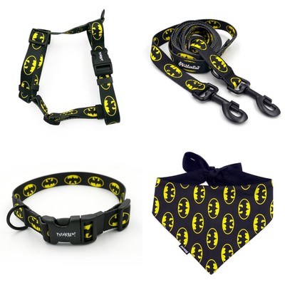 ZUBEHÖRSATZ. Großer Hund. Bat Dog Psiakrew - Serie; Halsband, Geschirr, Leine, Bandana