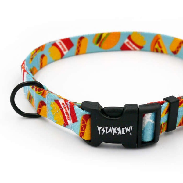 Dog Collar Psiakrew Doggy Foodie, 2 cm 0.78" wide, for smaller dogs