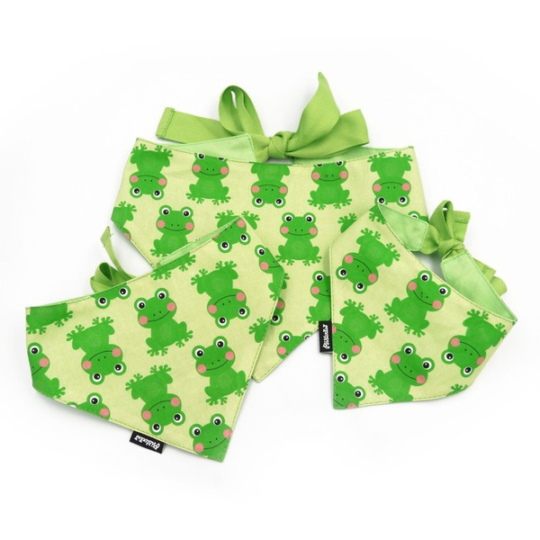 Green Frogs Psiakrew Bandana, gebundenes Taschentuch, Baumwollschal
