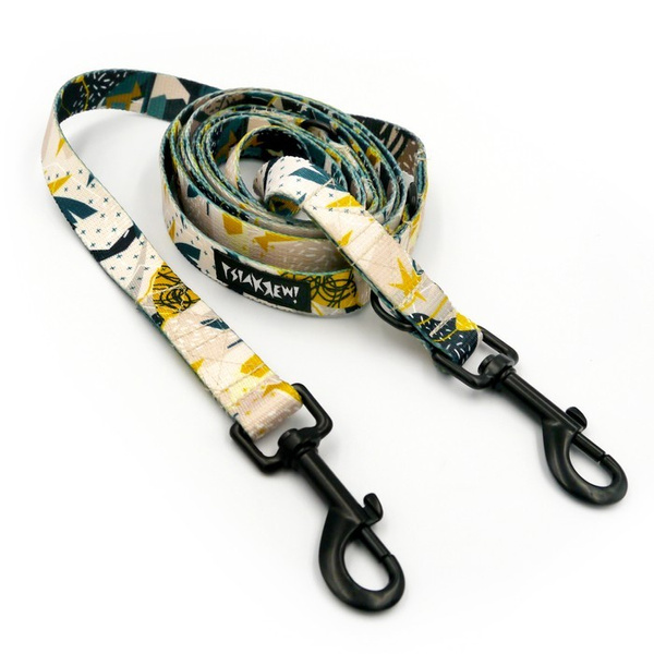 Hundeleine lang abnehmbar verstellbar Regnerischer Kummer Breite 2 cm, schwarzer Karabiner 7 cm