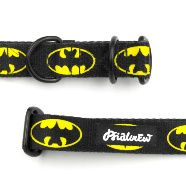 Half-choke collar Bat Dog, 2.5 cm wide, medium and big dogs, black extras