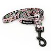 Stadtleine für den Hund Pink Lama, Breite 2 cm, schwarzer Karabiner 7 cm, Psiakrew