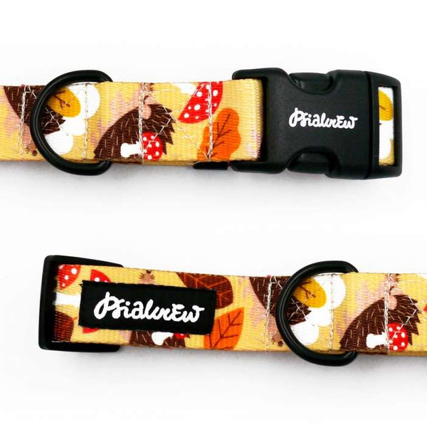 Dog Collar Psiakrew Hedgehog Dreamer 2.5 cm, 1"  wide black extras