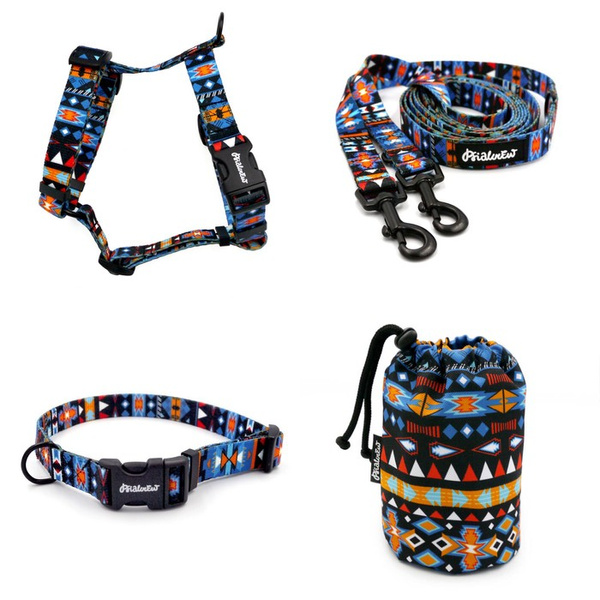 ACCESSORY KIT. Small dog. Sorry Winnetou Psiakrew Series; Collar, Harness, Leash, Sachet for dog treats