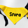 Bandana with the name of the Dog Psiakrew, personalized tied handkerchief, yellow bandana scarf