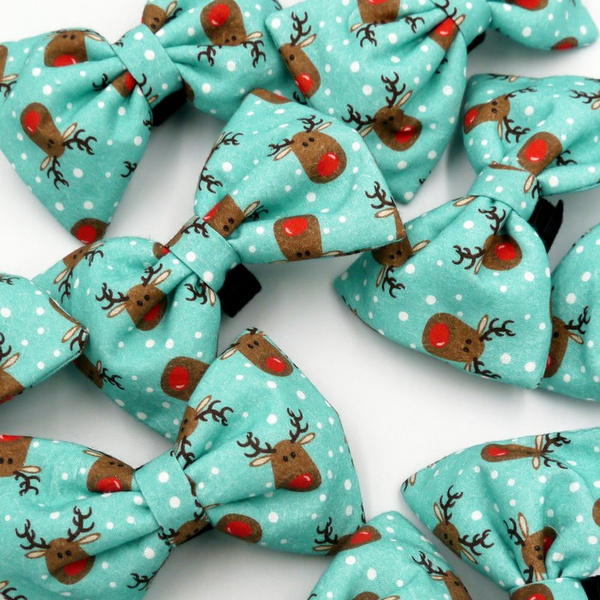 Christmas Dog Bow Tie Cat Pet Collar Decoration Rudolf Reindeer