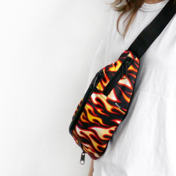 Fanny Pack Hip Bag, Bum Bag Dog on Fire Psiakrew