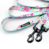 Dog Leash Azure Pool width 2.5 cm, 1"  wide, snap hook black 8cm