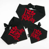 Dog Bandana I love my Family Black handkerchief style to tie around your pet’s neck