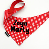 Bandana with the name of the Dog Psiakrew, personalized tied handkerchief, red bandana scarf